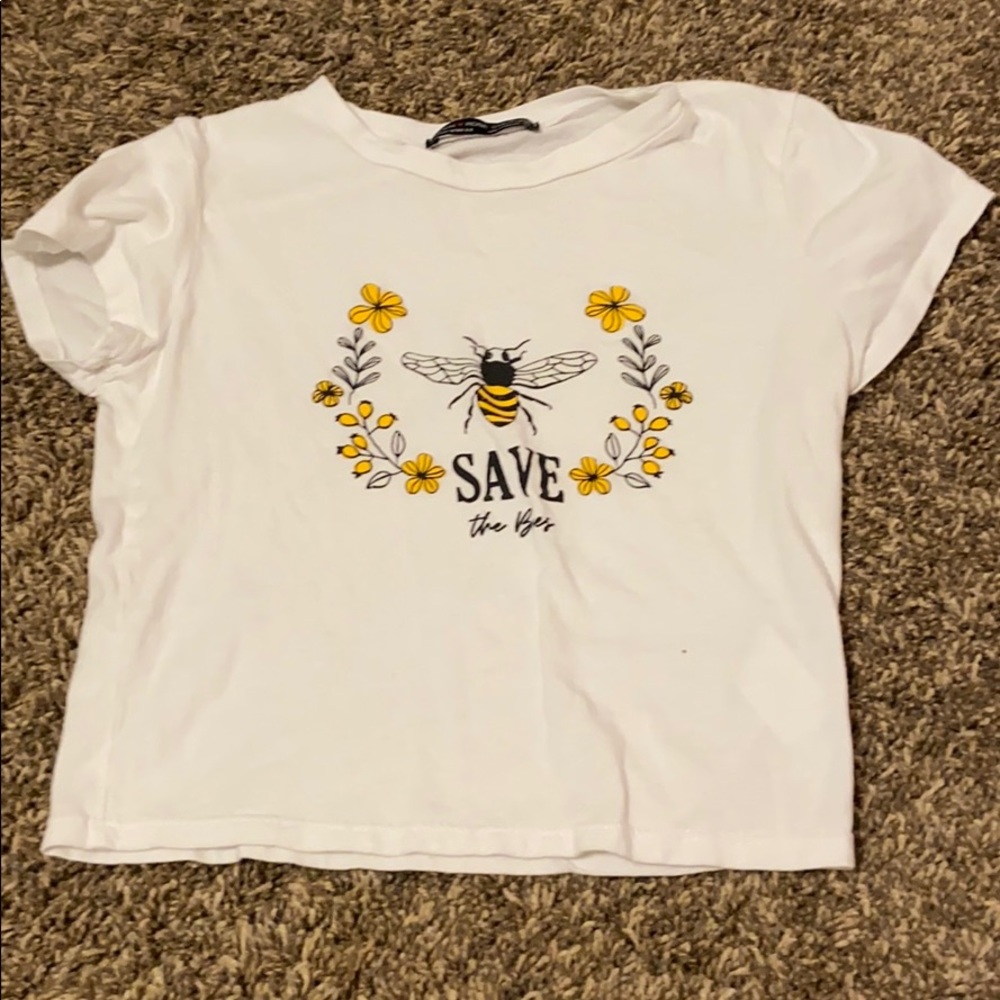 save the bees crop top